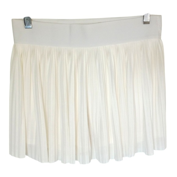 No Boundaries Pants - No Boundaries White Pleated Mini Skort Womens Medium 7-9 Tennis Golf Sporty Chic